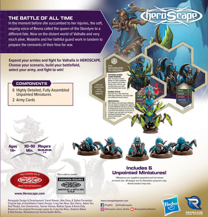 Heroscape: Rising Tide - Queen Maladrix and Festering Honor Guard Army Expansion