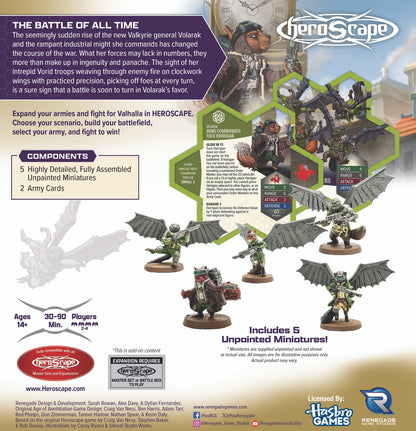 Heroscape: Rising Tide - Wing Commander Tuck Harrigan and Vorid Glidestriker Army Expansion