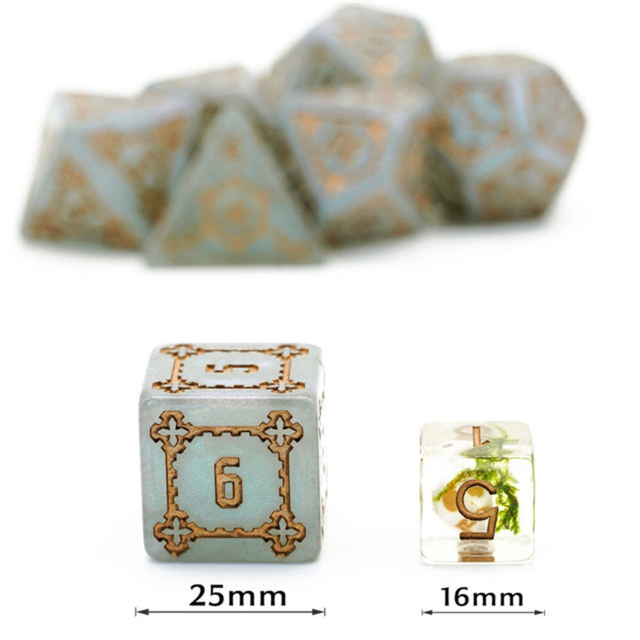 Foam Brain - Huge Gray Castle Dice Set - 25mm