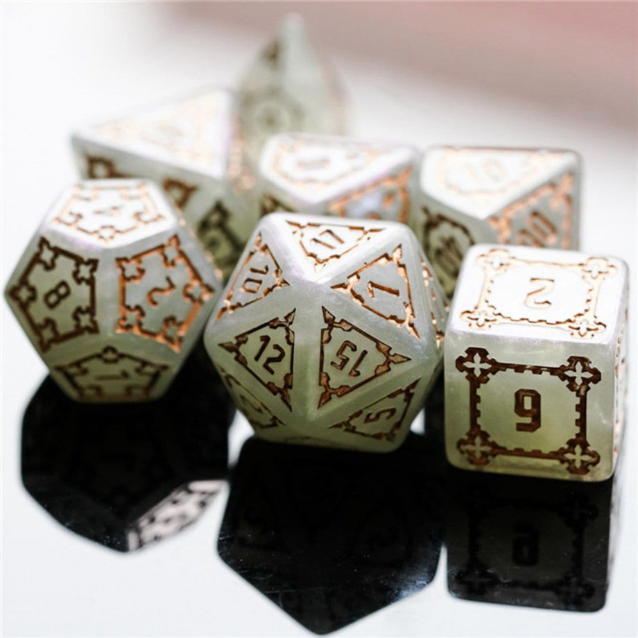 Foam Brain - Huge Gray Castle Dice Set - 25mm