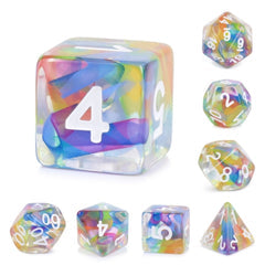 Foam Brain - Rainbow Ribbon RPG Dice Set