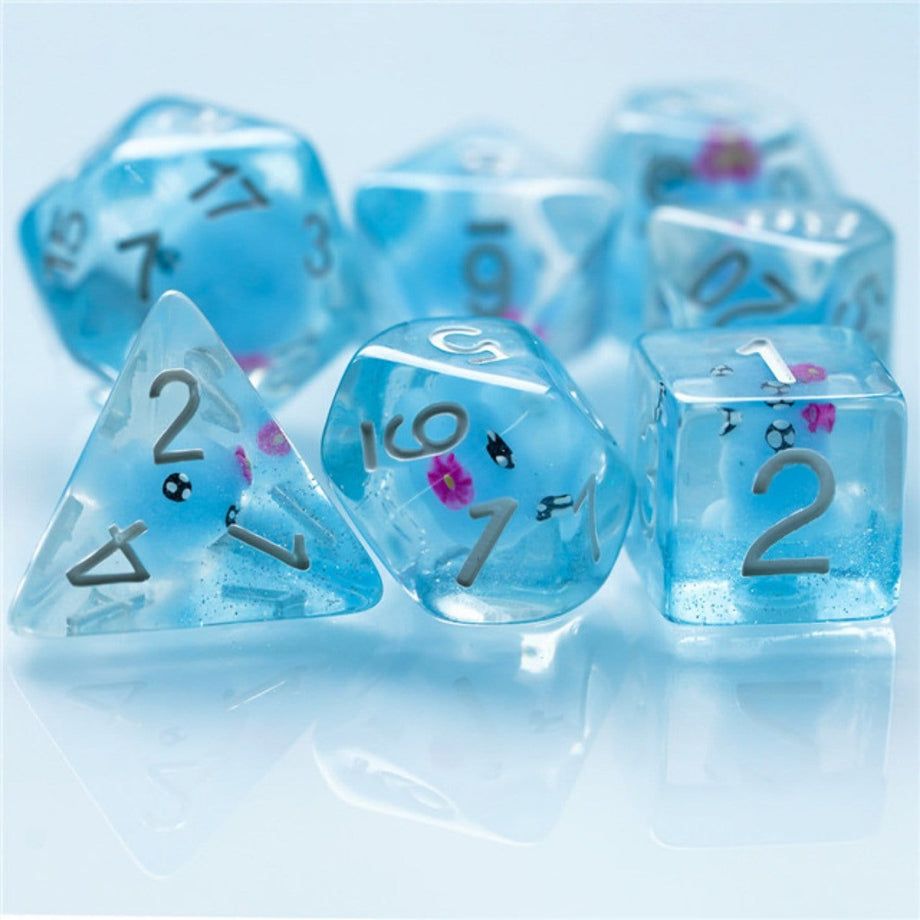 Foam Brain - Blue Octopus RPG Dice Set