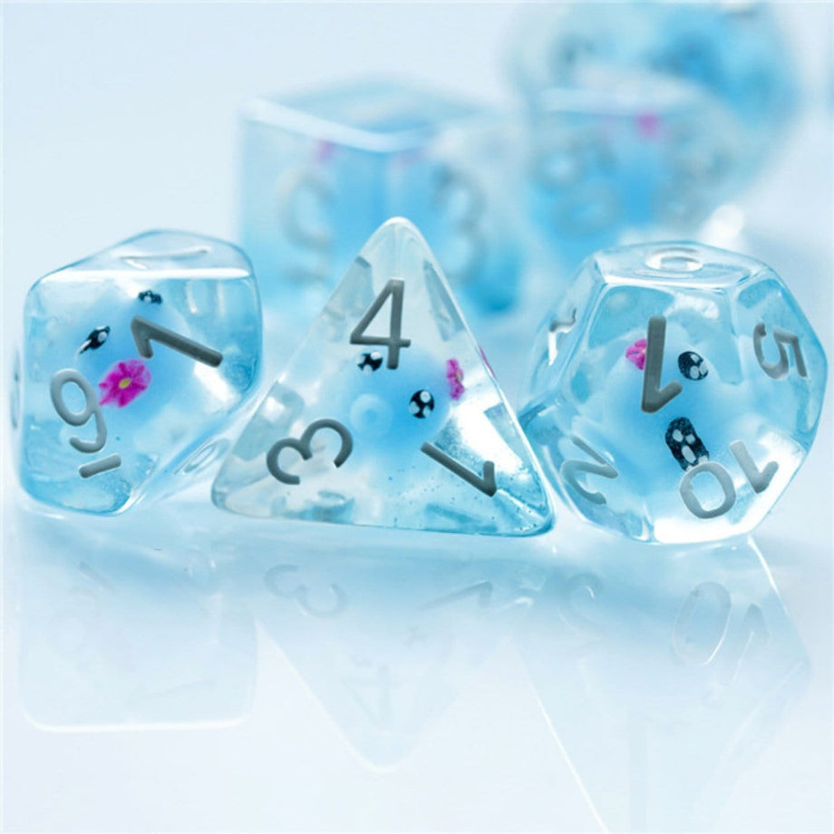 Foam Brain - Blue Octopus RPG Dice Set