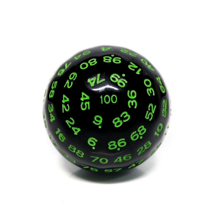 Foam Brain - 45mm D100, Black Opaque with Green