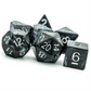 Foam Brain - Black Brushed White Silk RPG Dice Set