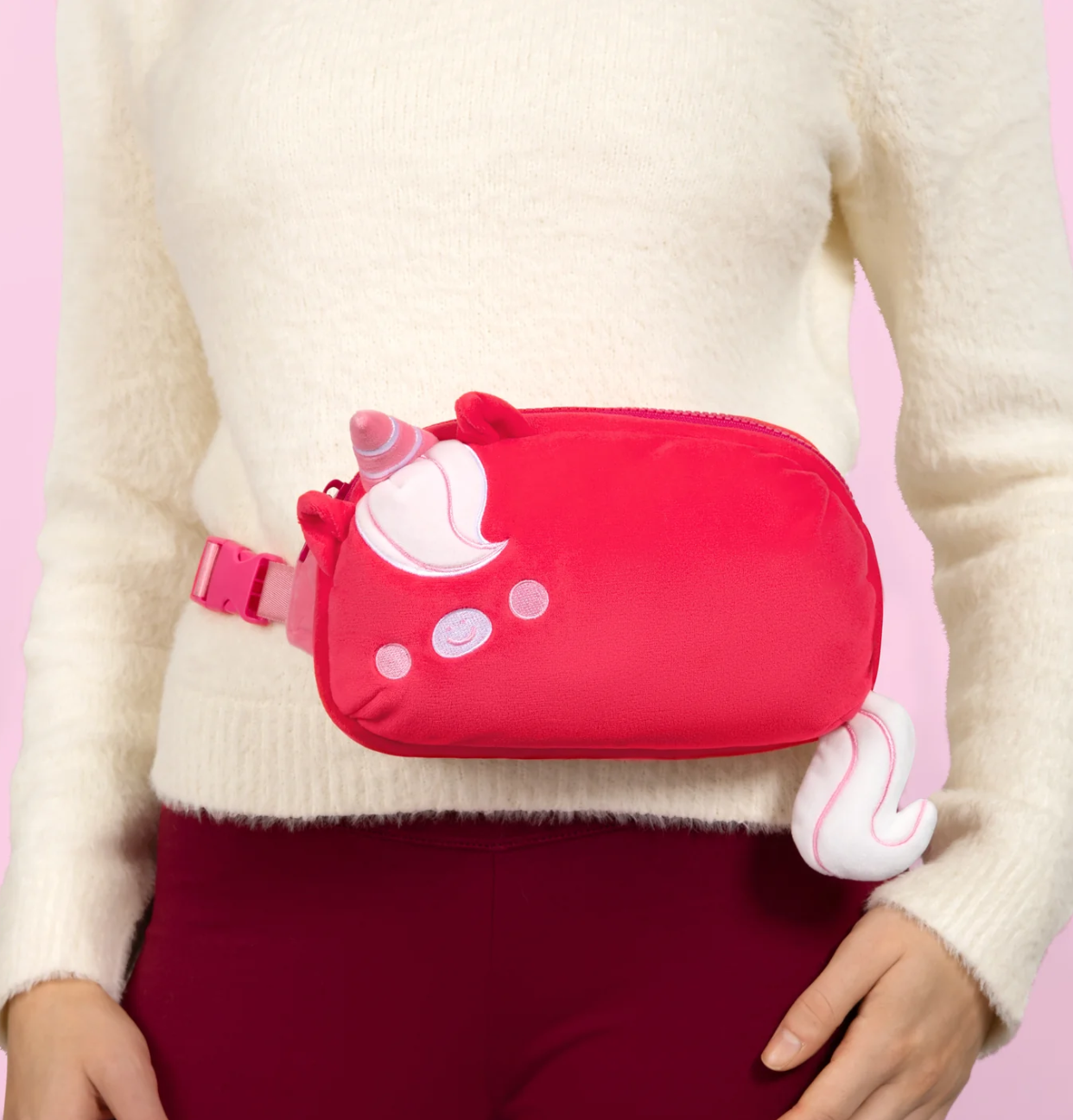 Plushiverse: Plushie Fanny Pack - Ruby Red Unicorn