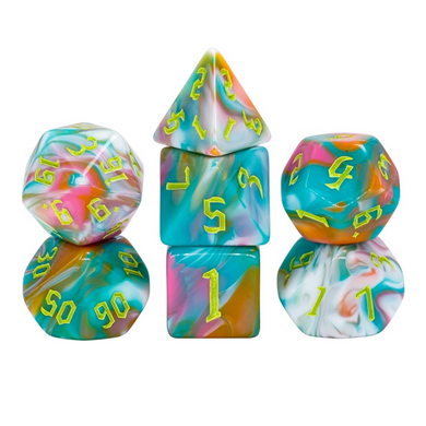 Foam Brain - Teal Sunrise RPG Dice Set