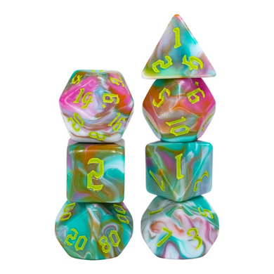 Foam Brain - Teal Sunrise RPG Dice Set