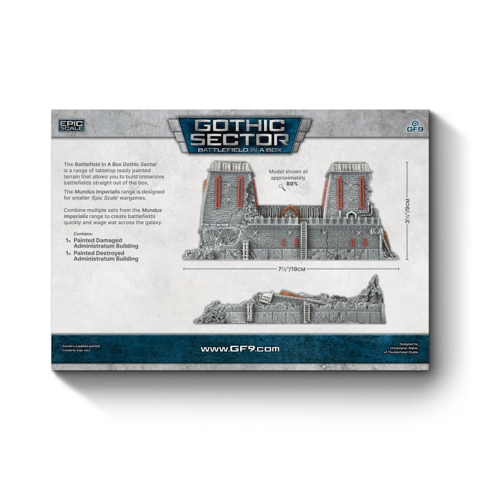 Battlefield in a Box - Mundus Imperialis: Administratum (Damaged & Destroyed x2)