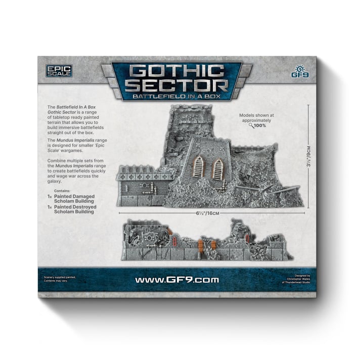Battlefield in a Box - Mundus Imperialis: Scholam (Damaged & Destroyed x2)