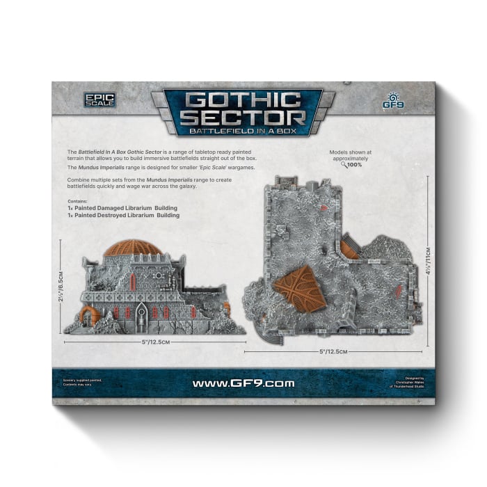 Battlefield in a Box - Mundus Imperialis: Librarium (Damaged & Destroyed x2)