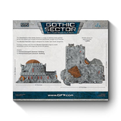 Battlefield in a Box - Mundus Imperialis: Librarium (Damaged & Destroyed x2)