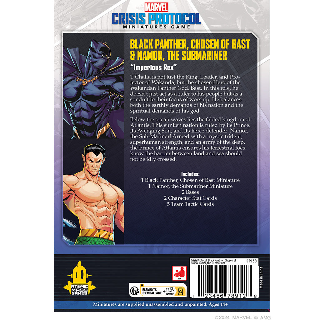 Marvel Crisis Protocol - Black Panther, Chosen of Bast & Namor, The Sub-Mariner