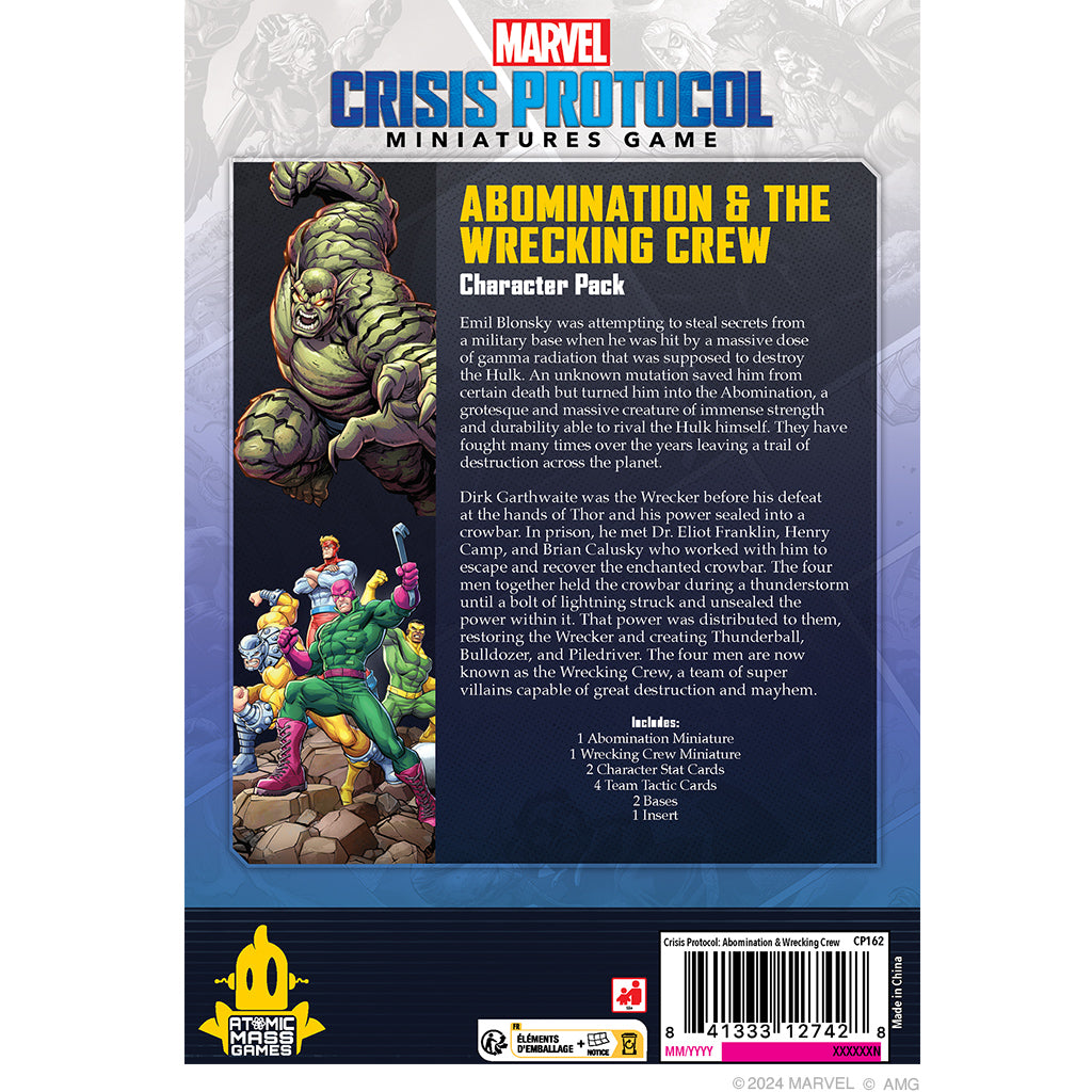 Marvel Crisis Protocol - Abomination and the Wrecking Crew