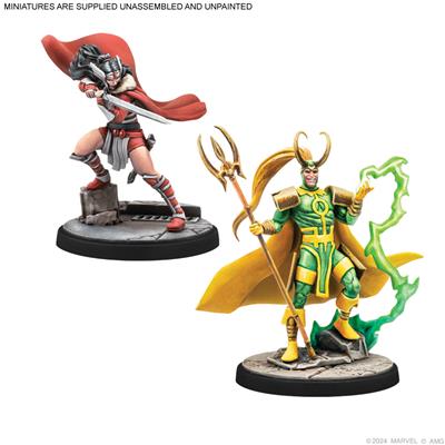 MARVEL Crisis Protocol - Mighty Thor, Lady Sif, Thor, Hero of Midgard & Loki, Prince of Lies