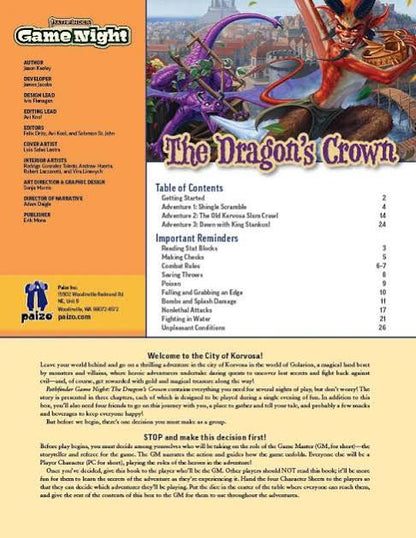 Pathfinder 2E Game Night: The Dragon's Crown