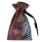 Dragon Eye RPG DnD Dice Bag: Spectral Dragon - Red & Silver