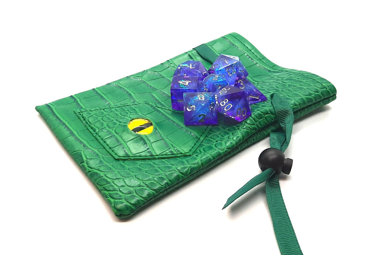 Dragon Eye RPG DnD Dice Bag: Green Dragon