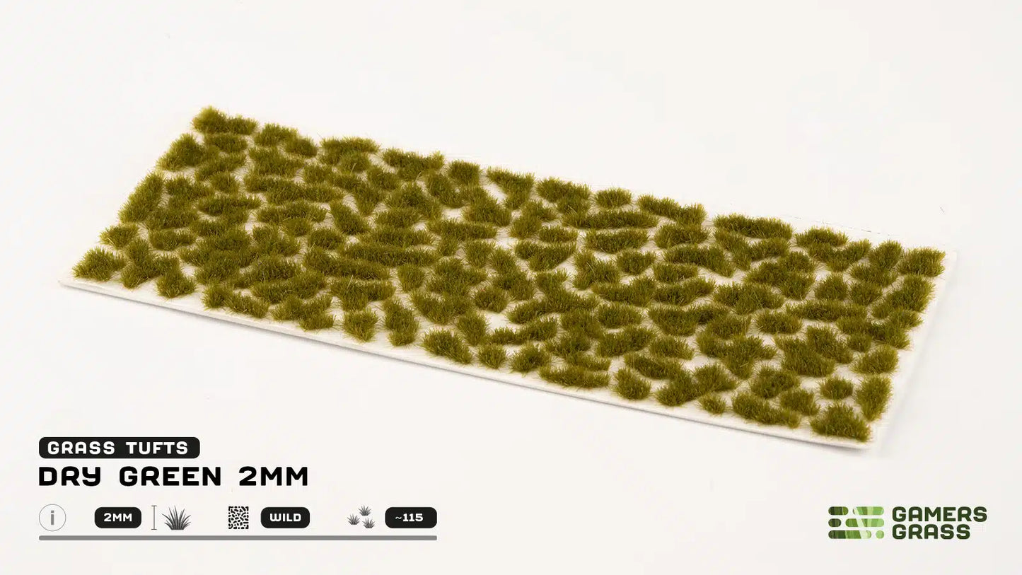 Dry Green 2mm Wild Grass Tufts