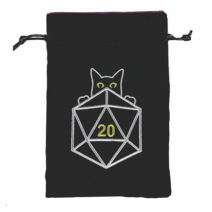 Cat d20 Dice Bag