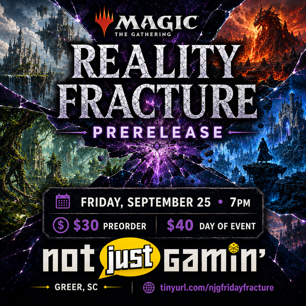Magic the Gathering, Reality Fracture Prerelease Celebration: Friday, 9/25/2026