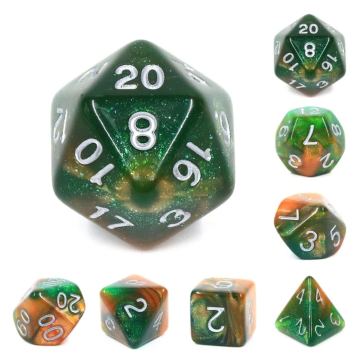 Foam Brain - Emerald Valve RPG Dice Set