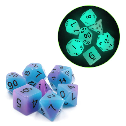 Foam Brain - Glow in the Dark Supernova RPG Dice Set