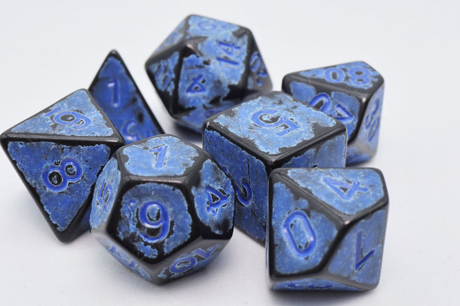 Foam Brain - Timeworn Blue RPG Dice Set