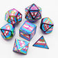 Foam Brain - Transgender Pride Flag Metal RPG Dice Set