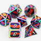 Foam Brain - Polyamorous Pride Flag Metal RPG Dice Set