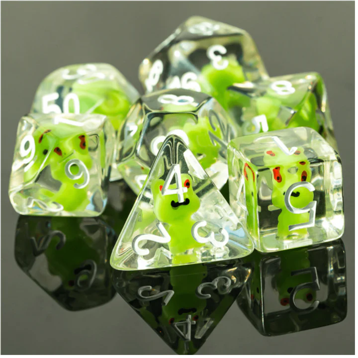 Foam Brain - Frog RPG Dice Set