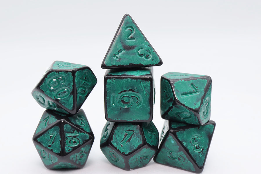 Foam Brain - Timeworn Green RPG Dice Set