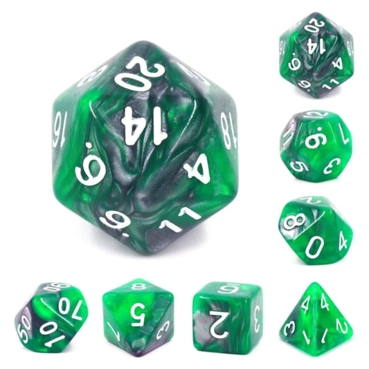 Foam Brain - Emerald Ore RPG Dice Set