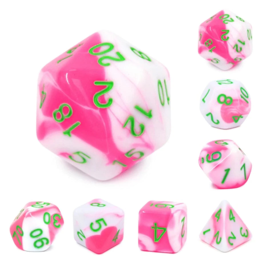 Foam Brain - Pink Flamingo RPG Dice Set