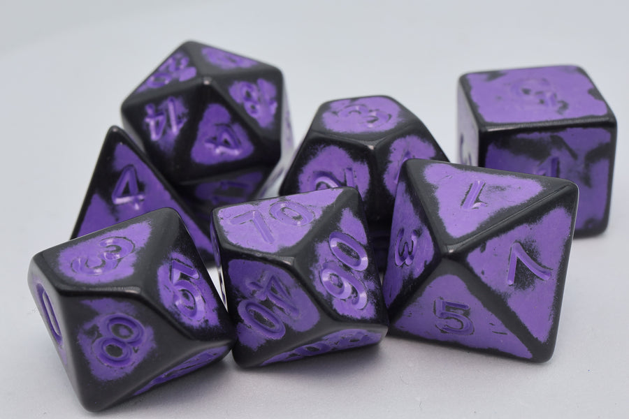 Foam Brain - Timeworn Purple RPG Dice Set