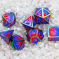 Foam Brain - Bisexual Pride Flag RPG Metal Dice Set