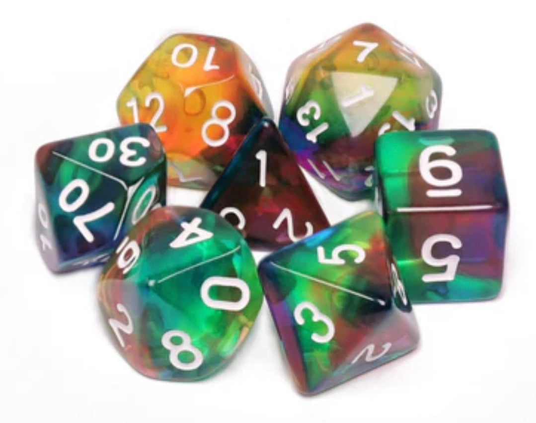 Foam Brain - COLORFUL WIND RPG DICE SET