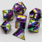 Foam Brain - Nonbinary Pride Flag Metal RPG Dice Set