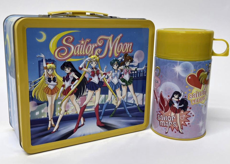 Sailor Moon Tin Titans Scout Lineup Lunch Box and Thermos