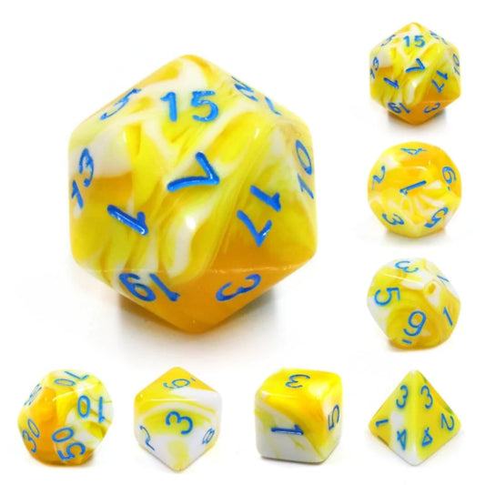 Foam Brain - Lemon Cream RPG Dice Set