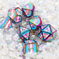 Foam Brain - Transgender Pride Flag Metal RPG Dice Set