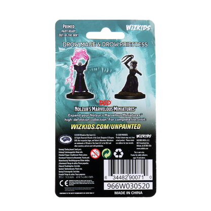 D&D Nolzur's Marvelous Miniatures: W12 - Drow Mage & Drow Priestess