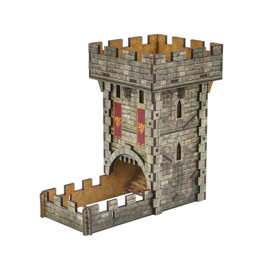 Medieval Tower Colored Dice Tower