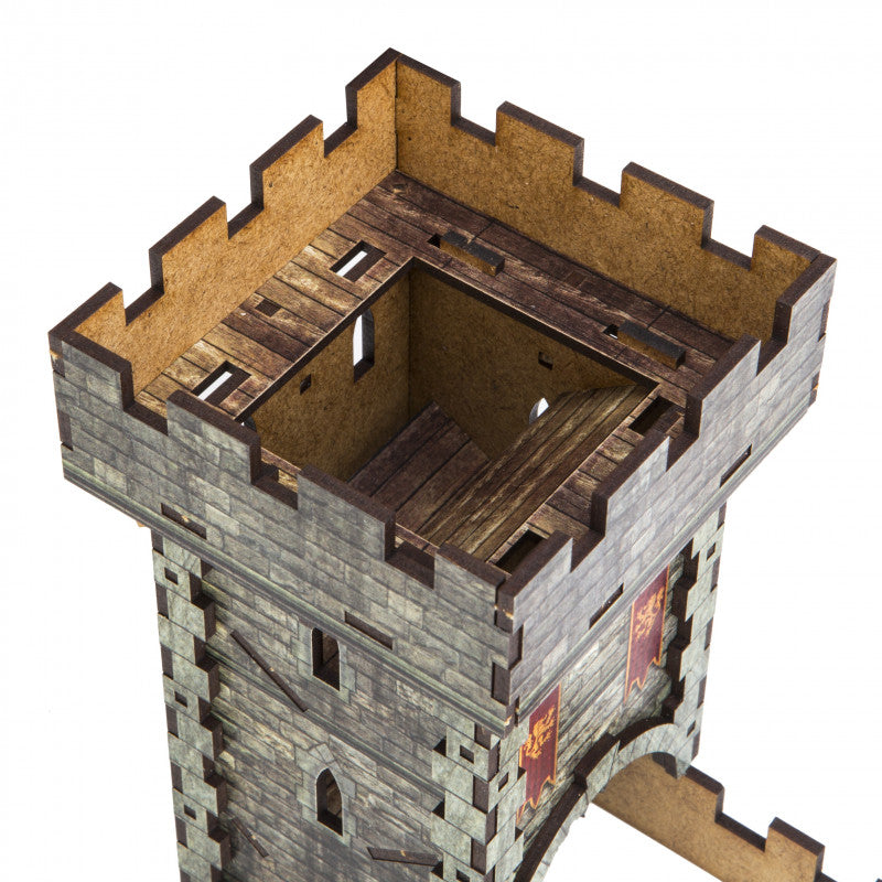 Medieval Tower Colored Dice Tower