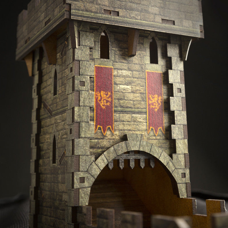 Medieval Tower Colored Dice Tower