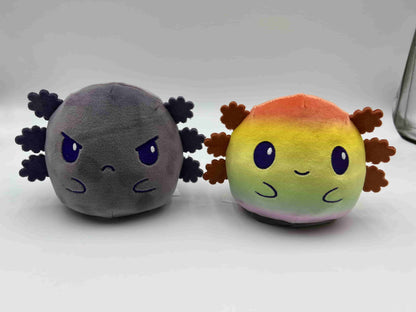 Plushiverse: Reversible Plushie 4in - Rainbow Prism Axolotl