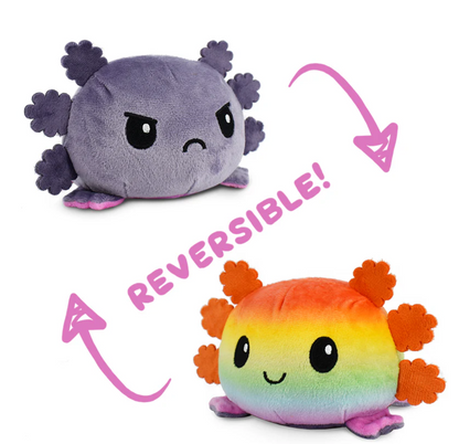 Plushiverse: Reversible Plushie 4in - Rainbow Prism Axolotl