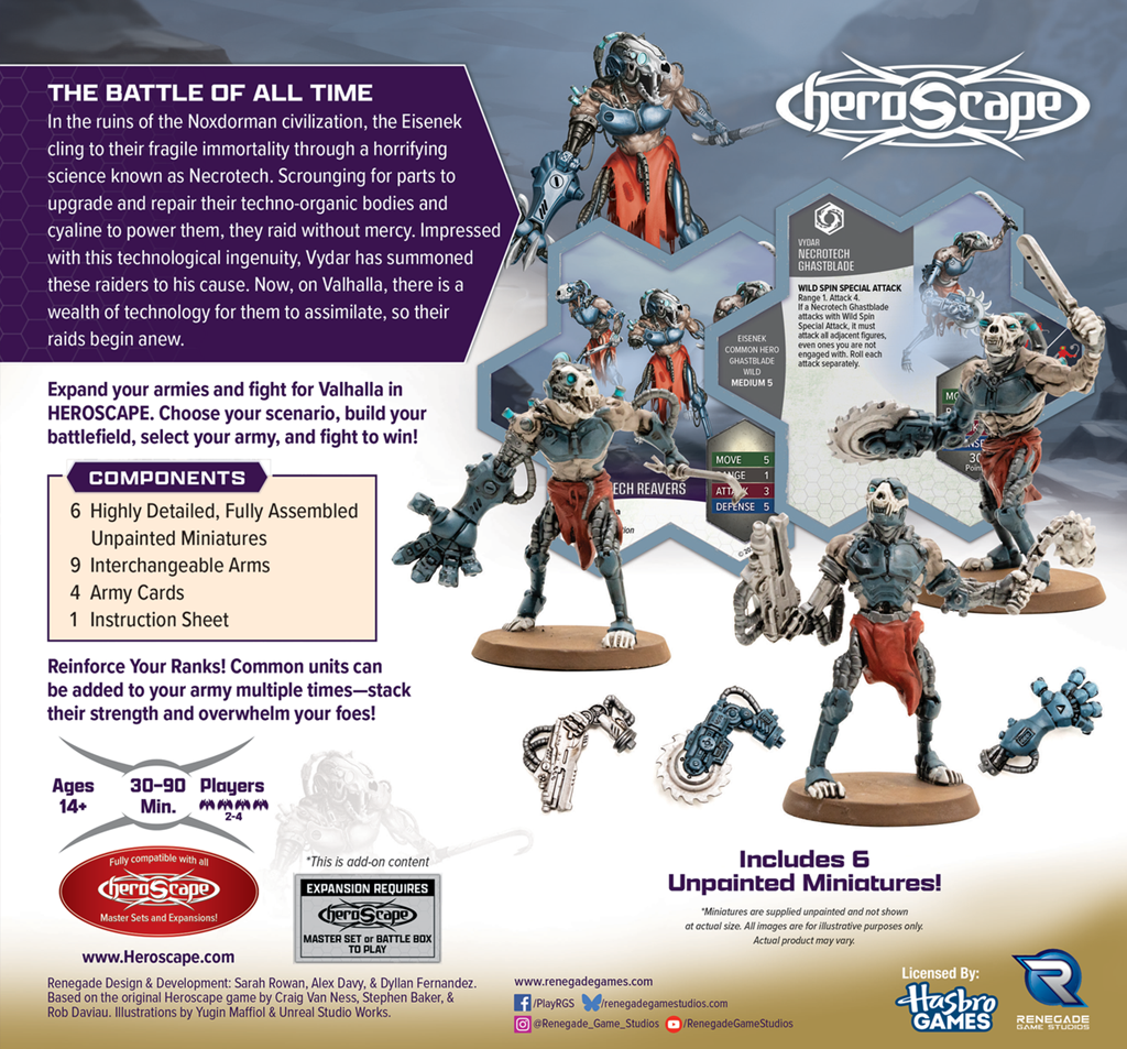 Heroscape: Upgraded Necrotech Reavers Army Expansion