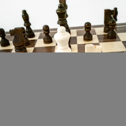 Wooden Folding Chess/Checkers/Backgammon Set 40 cm