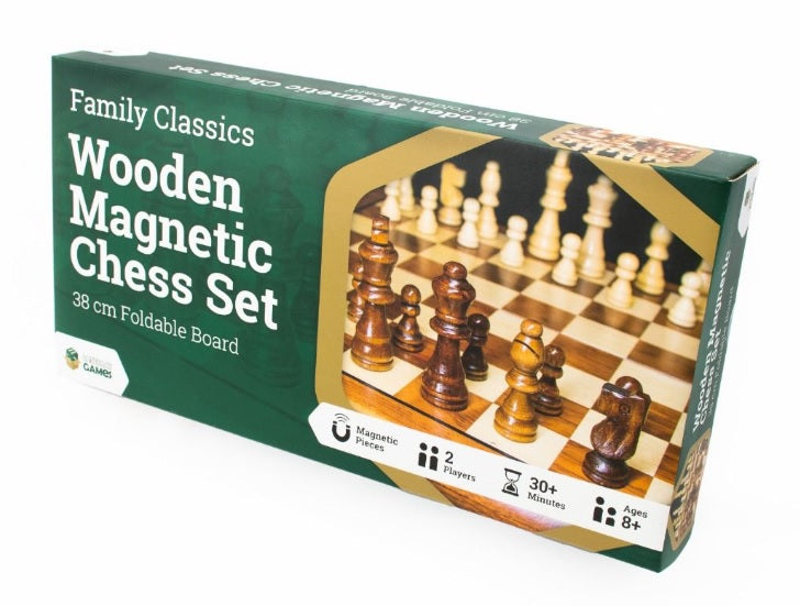 Wooden Magnetic Chess Set 38 cm